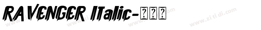 RAVENGER Italic字体转换